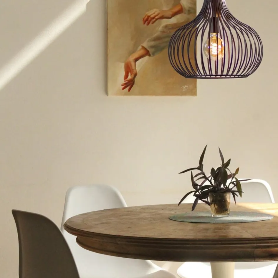 Draadhanglamp landelijk brons-bruin 38cm>Straluma Outlet