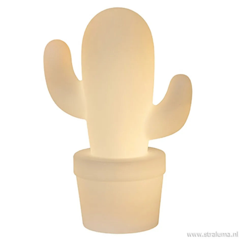 Draadloze LED tafellamp cactus wit>Straluma Hot