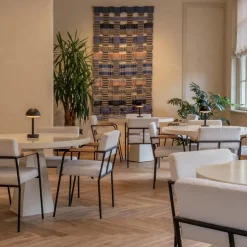 Draadloze LED tafellamp zwart oplaadbaar><noscript><img width=