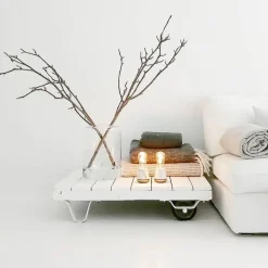 Draadloze tafellamp wit marmer met heldere lichtbron dimbaar></noscript>Straluma Hot