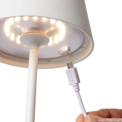 Draadloze tafellamp wit met dimbaar LED><noscript><img width=