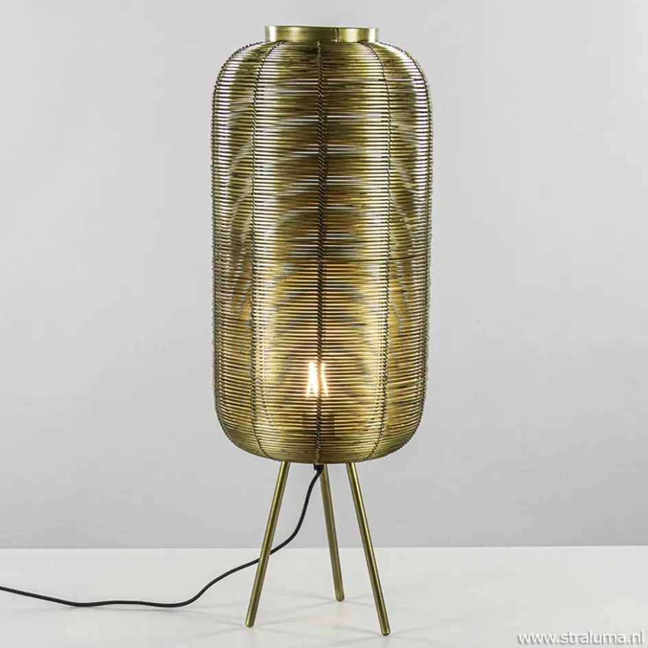 Driepoot tafellamp Tomek antiek brons>Straluma Discount