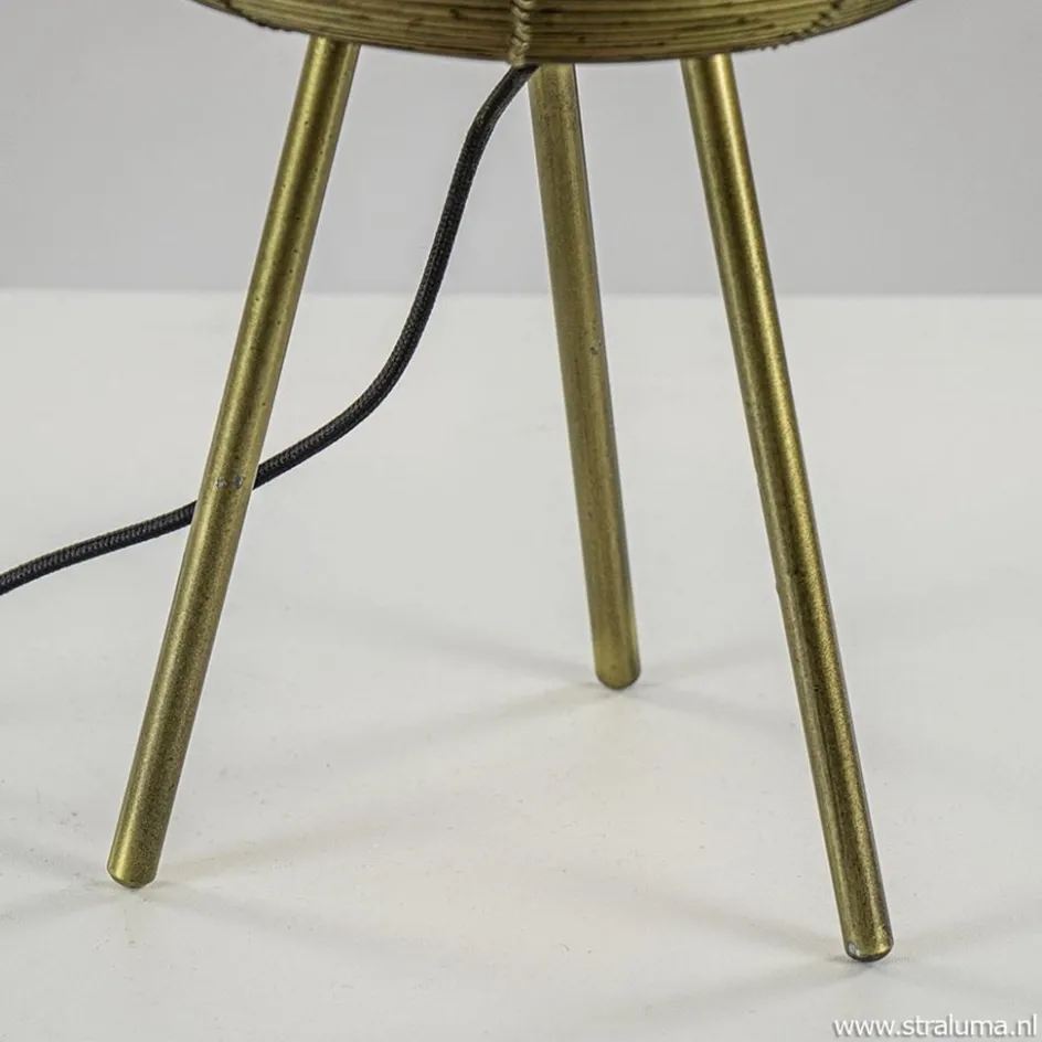 Driepoot tafellamp Tomek antiek brons>Straluma Discount