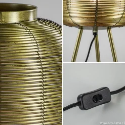 Driepoot tafellamp Tomek antiek brons><noscript><img width=