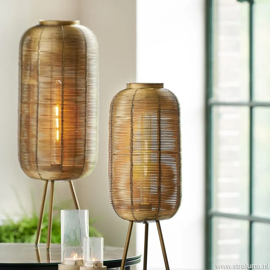 Driepoot tafellamp Tomek antiek brons>Straluma Discount