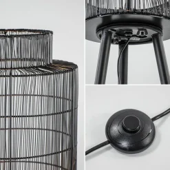 Driepoot vloerlamp Gruaro zwart met brons></noscript>Straluma