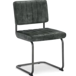 Eetkamerstoel hunter groen met zwart onderstel>Straluma Outlet