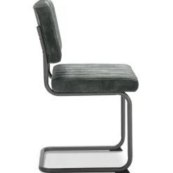 Eetkamerstoel hunter groen met zwart onderstel><noscript><img width=