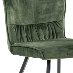 Eetkamerstoel velvet groen met zwart><noscript><img width=