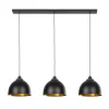 Eettafel hanglamp Kylie 3- lichts zwart-goud>Straluma Discount