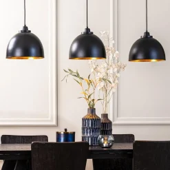 Eettafel hanglamp Kylie 3- lichts zwart-goud></noscript>Straluma Discount