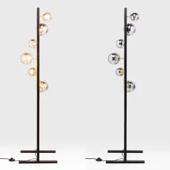 Elegante luxe vloerlamp met 6 glazen bollen><noscript><img width=