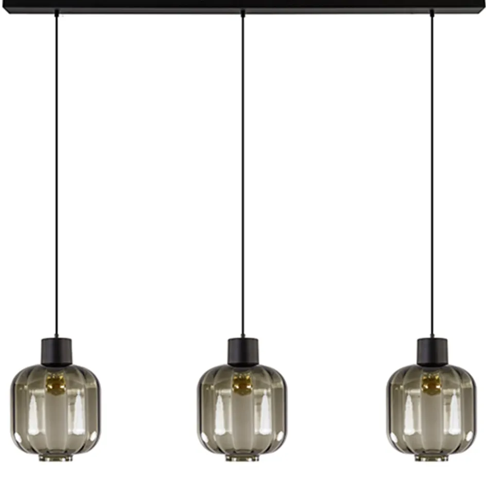Glazen eettafelhanglamp zwart luxury>Straluma Best
