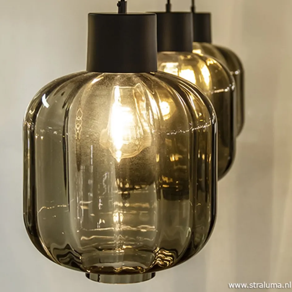 Glazen eettafelhanglamp zwart luxury>Straluma Best