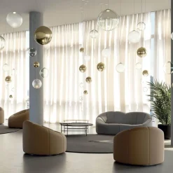 Glazen hanglamp Random Solo frosted wit 28 cm><noscript><img width=