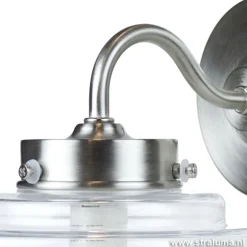 Glazen wandlamp met staal Deco></noscript>Straluma Sale