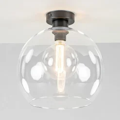 Globe plafondlamp helder glas 30 cm>Straluma Sale