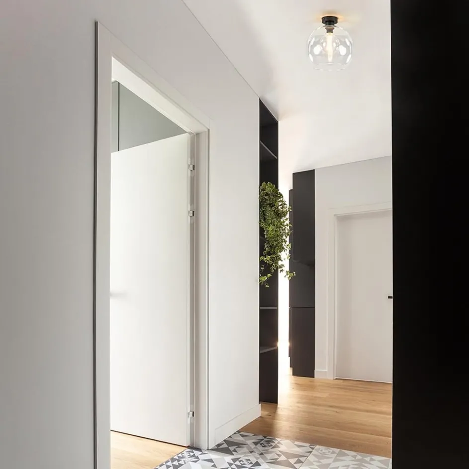 Globe plafondlamp helder glas 30 cm>Straluma Sale