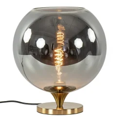 Globe tafellamp smoke/titanium met gouden voet>Straluma Clearance