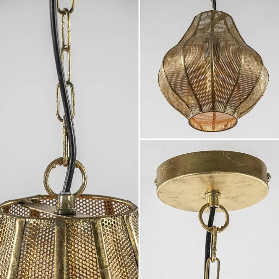 Gouden Oosterse hanglamp Micha met ketting Light & Living>Straluma Best