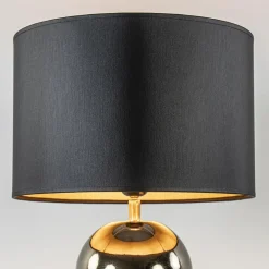 Gouden tafellamp bollen met zwart/gouden kap></noscript>Straluma Outlet