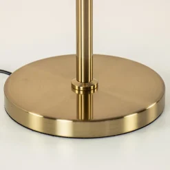 Gouden tafellamp met amber glazen bol 20 cm></noscript>Straluma Hot