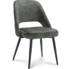Grijs/groene eetkamerstoel met zwarte pootjes>Straluma Sale
