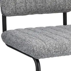 Grijze eetkamerstoel met zwart frame><noscript><img width=