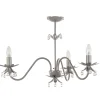 Grijze kroonluchter met bloem/kristal>Straluma Clearance