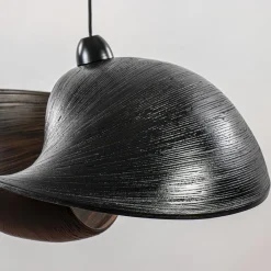 Grote bamboe hanglamp shell zwart><noscript><img width=
