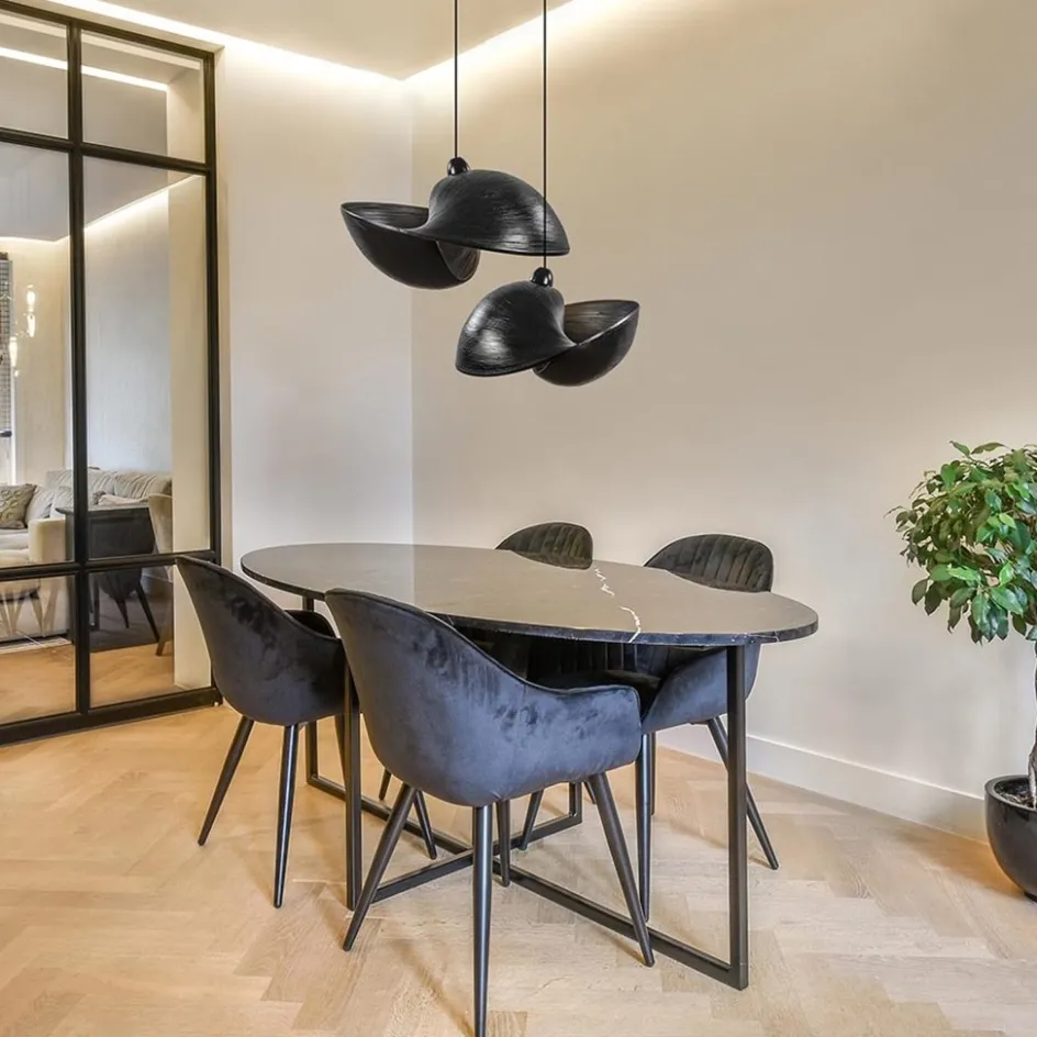 Grote bamboe hanglamp shell zwart>Straluma New