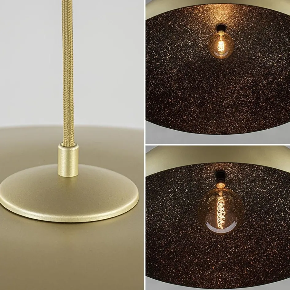 Grote design hanglamp koepel mat goud met zwart 90 cm>Straluma New