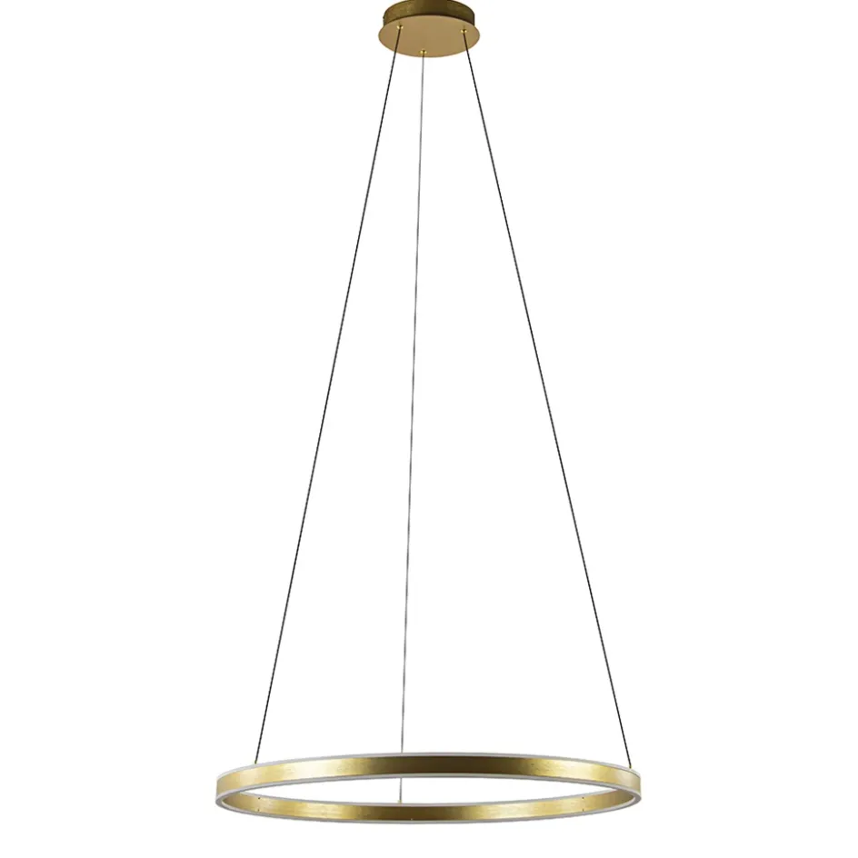 Grote design hanglamp LED gouden ring>Straluma
