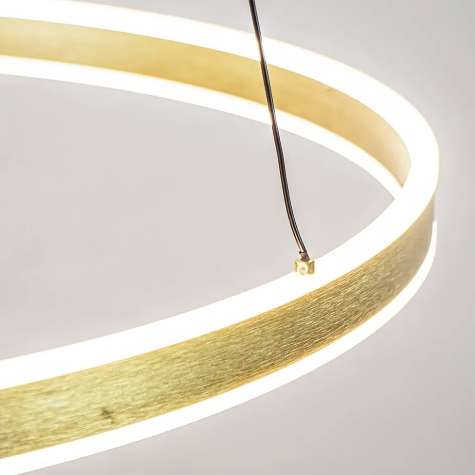 Grote design hanglamp LED gouden ring>Straluma