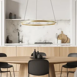 Grote design hanglamp LED gouden ring><noscript><img width=
