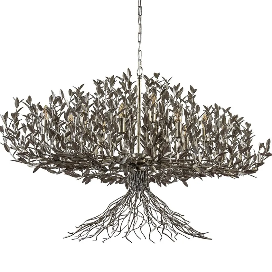 Grote design hanglamp ovaal oud zilver>Straluma Clearance