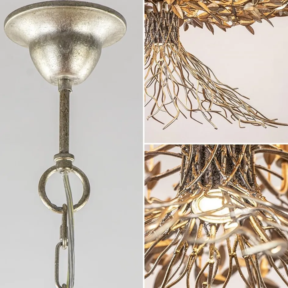 Grote design hanglamp ovaal oud zilver>Straluma Clearance