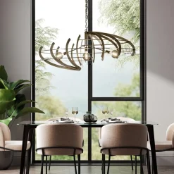 Grote design hanglamp ovaal oud messing></noscript>Straluma New