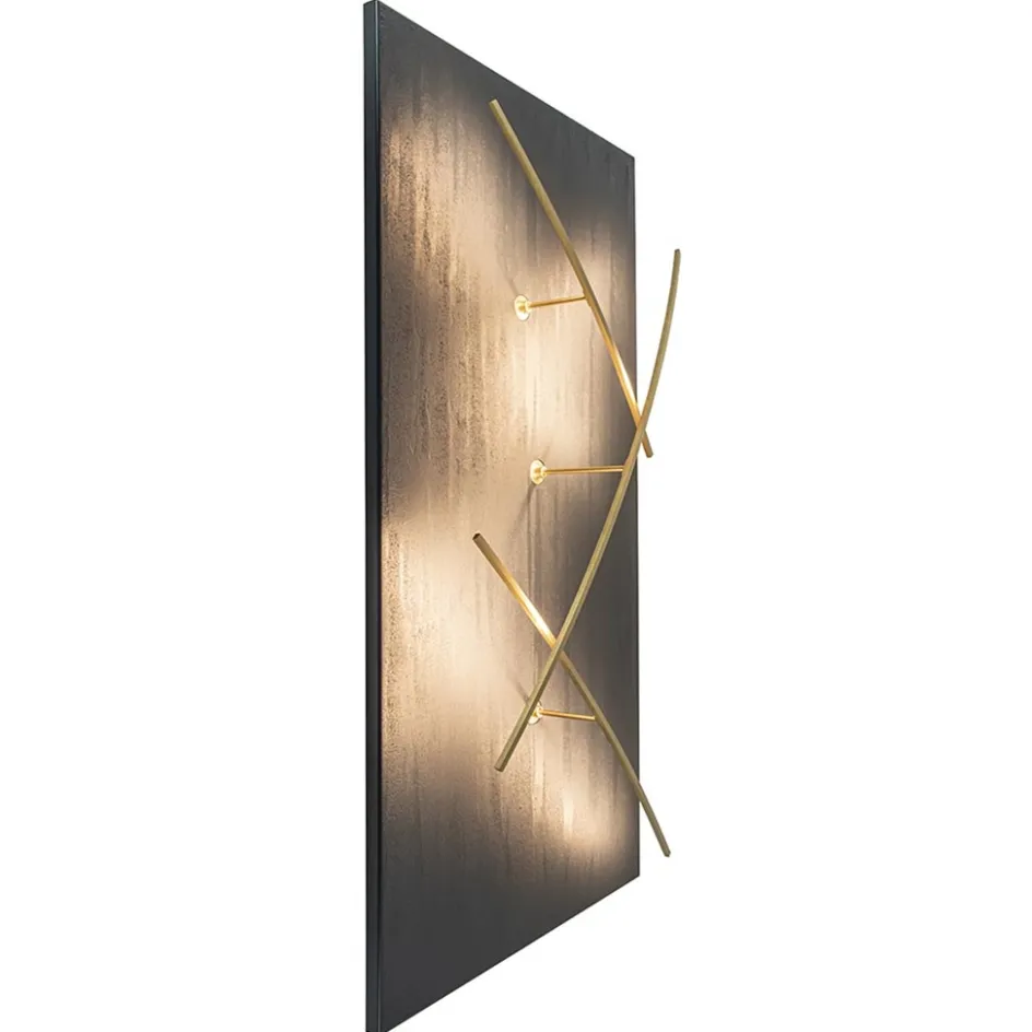 Grote design wandlamp met gouden kapjes>Straluma Clearance