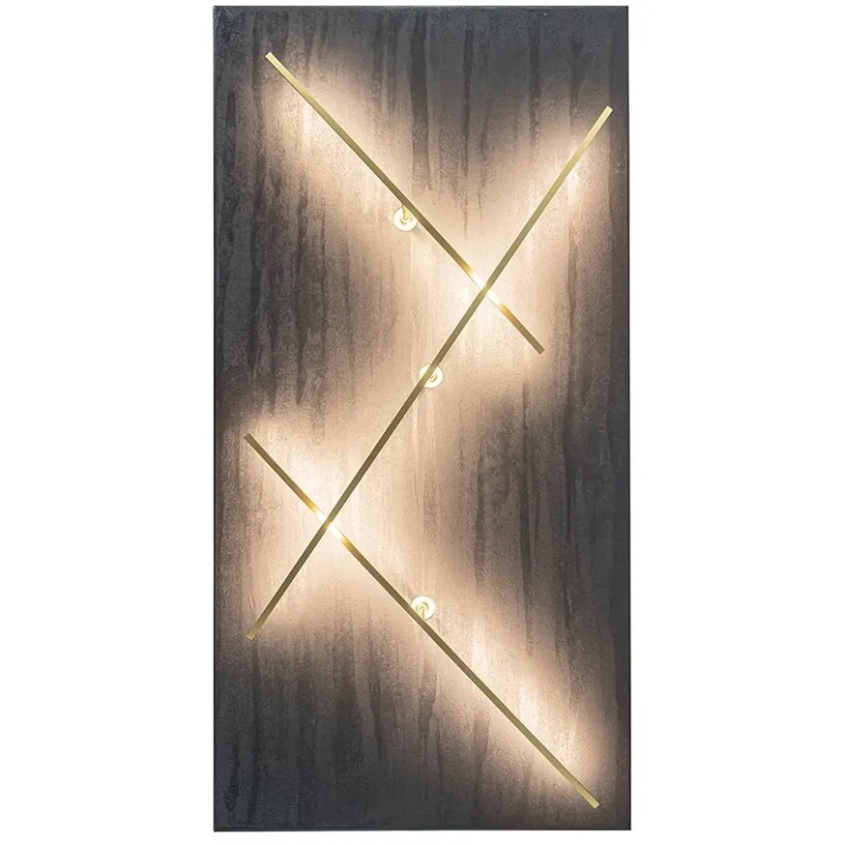 Grote design wandlamp met gouden kapjes>Straluma Clearance