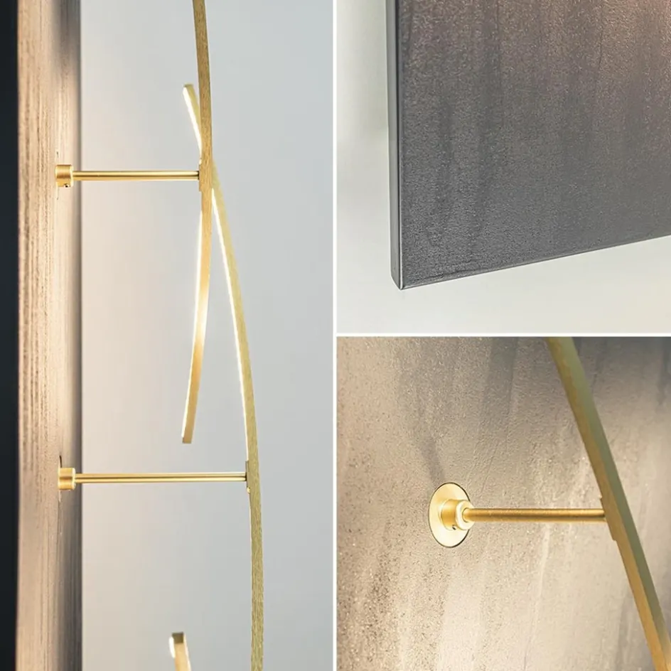 Grote design wandlamp met gouden kapjes>Straluma Clearance