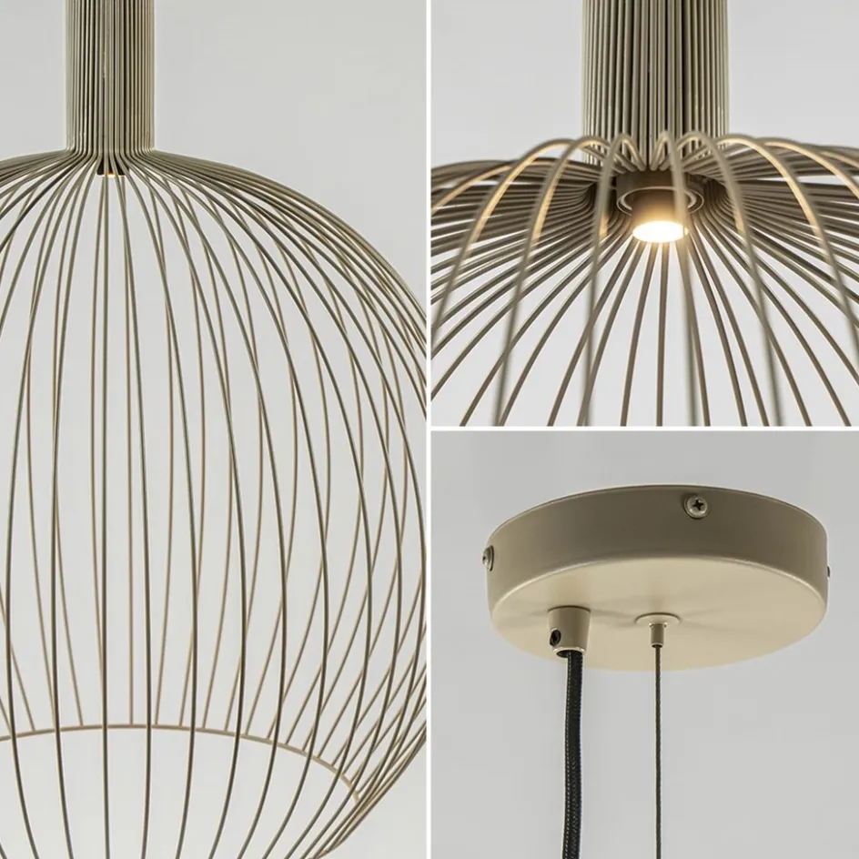 Grote draad hanglamp mat zand 70 cm>Straluma Outlet