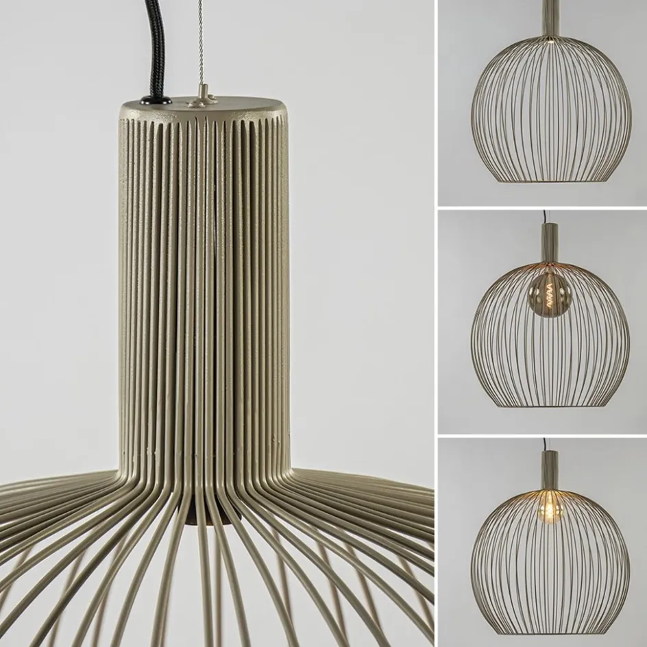 Grote draad hanglamp mat zand 70 cm>Straluma Outlet