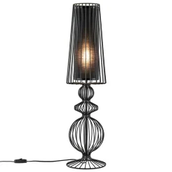 Grote draad tafellamp met zwarte kap>Straluma Best