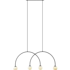 Grote hanglamp bogen met wit glas>Straluma Discount