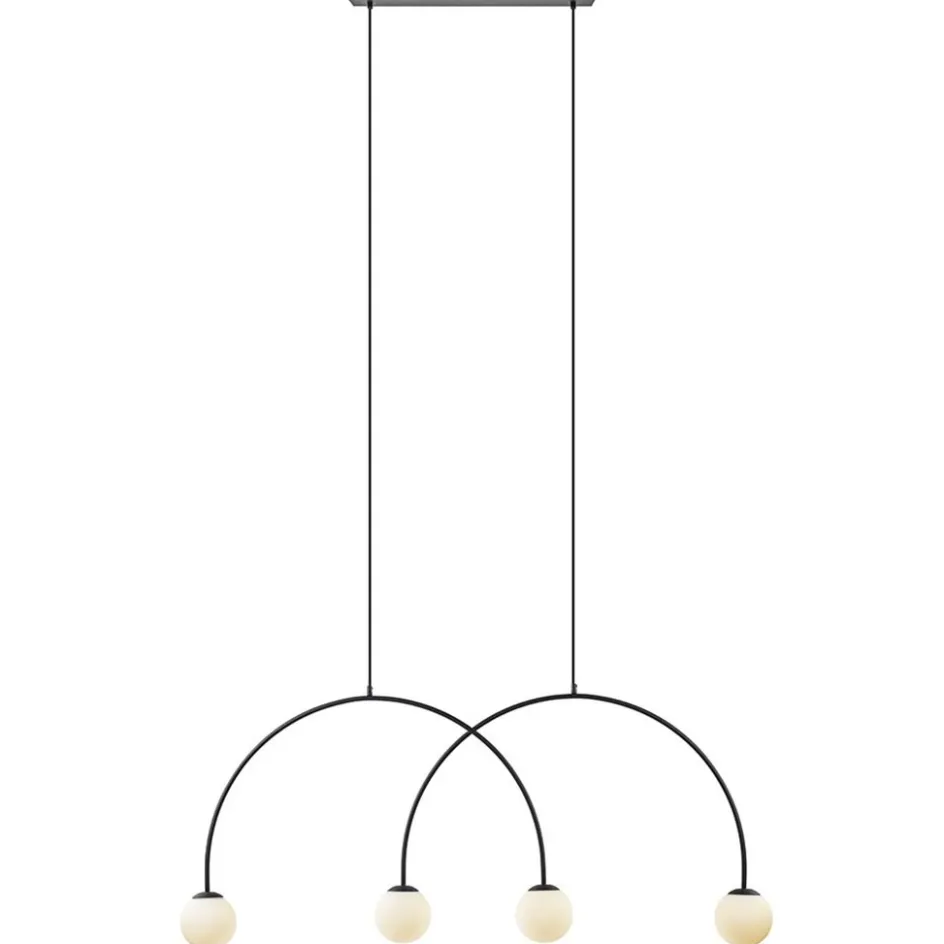 Grote hanglamp bogen met wit glas>Straluma Discount