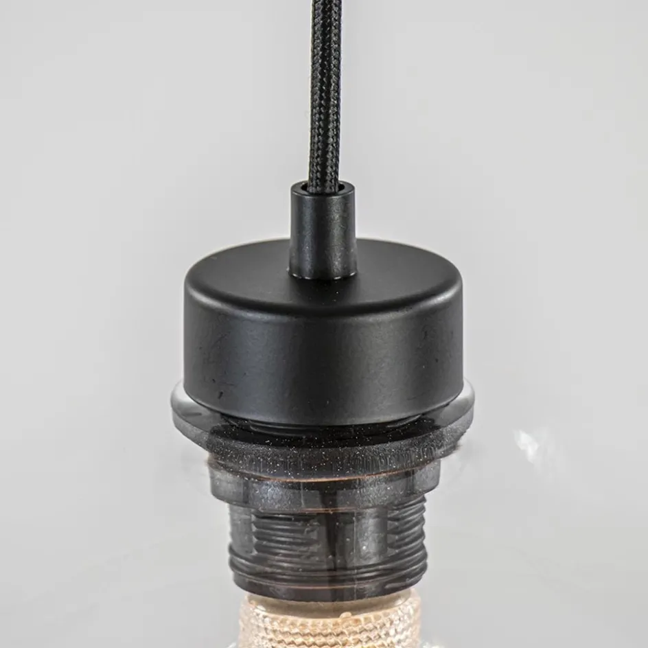 Grote hanglamp zwart 11- lichts multipendel helder glas>Straluma Best