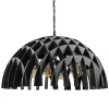 Grote koepel hanglamp Dome mat zwart metaal>Straluma New
