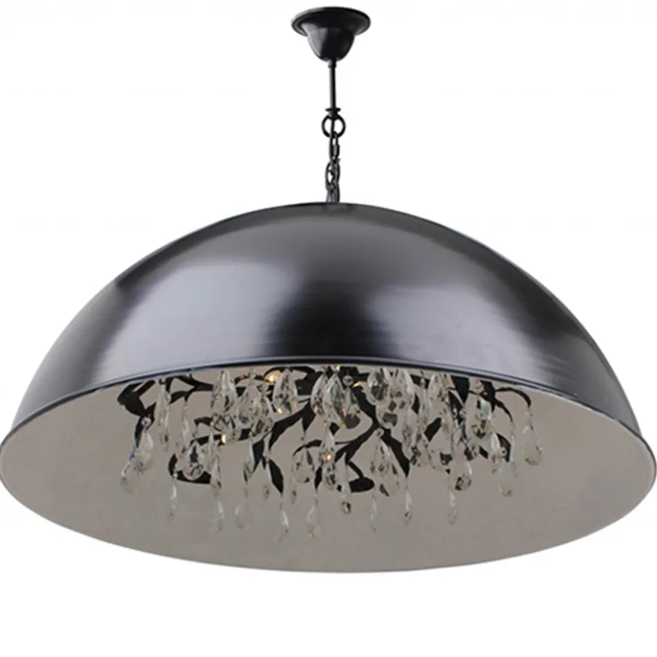 Grote koepel hanglamp met kristal Ø90 cm>Straluma Sale