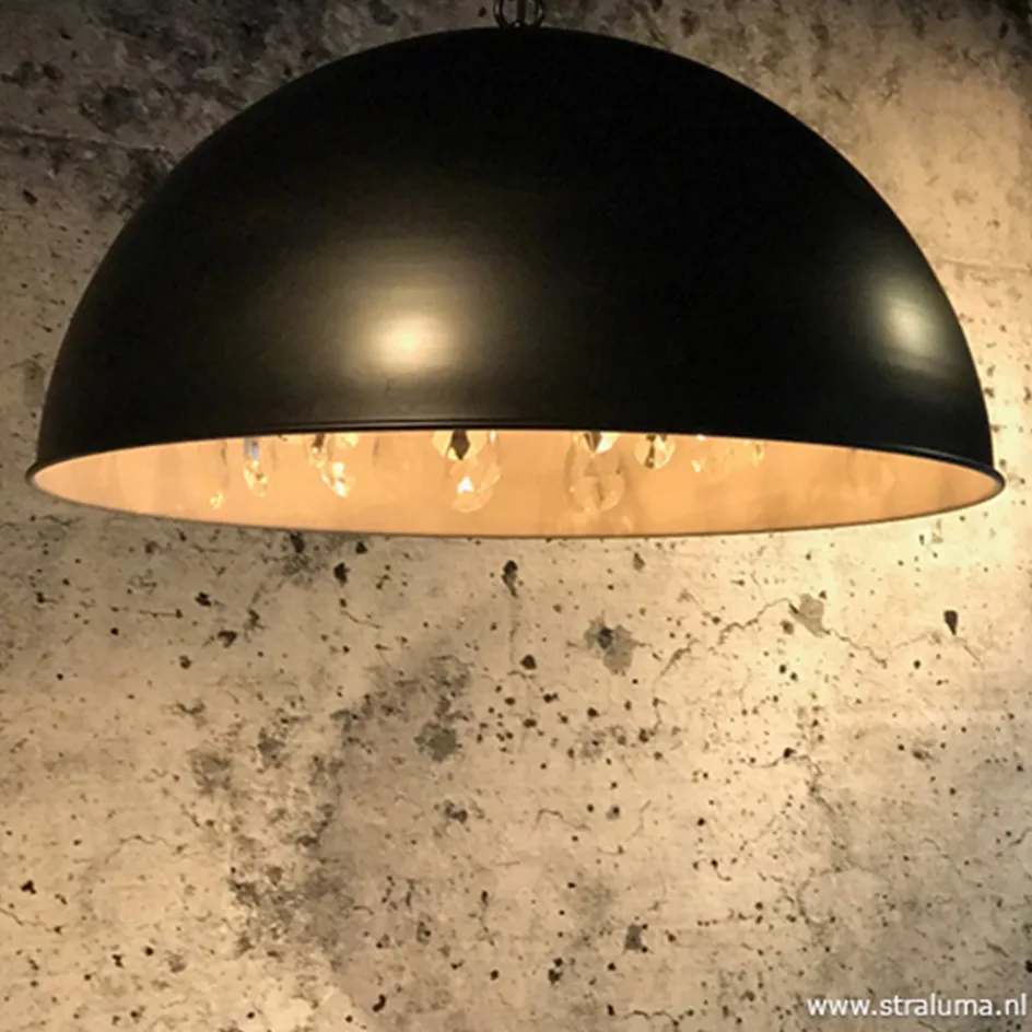 Grote koepel hanglamp met kristal Ø90 cm>Straluma Sale